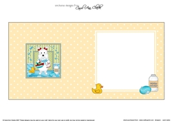 Square Landscape Insert - Bathtub Buddies - Little Westie Dog