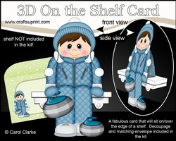 3D On the Shelf Card Kit - Winter Sports Garry goes Curling