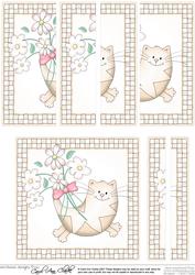 Cute Cat Quick Card with Side Stacker Topper