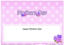 Large DL HAPPY MOTHERS DAY insert