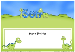 Large DL Happy Birthday SON insert