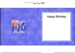 Flying the Flag AUSTRALIA 100th Birthday square landscape insert