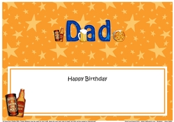 Large DL Happy Birthday DAD insert
