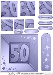 50th Metallic Age Quick Card with Twisted Pyramage