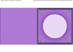 Square 'silver Metallic Frame' Card Front or Insert