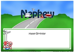 Large DL Happy Birthday NEPHEW insert