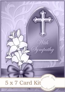 5 x 7 Sympathy Greeting Kit with Decoupage and Wavy Corner