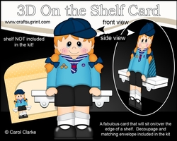 3D On the Shelf Card Kit - Little Beaver Scout Wanda
