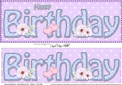 Large DL HAPPY BIRTHDAY 3D decoupage