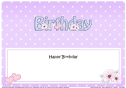 Large DL HAPPY BIRTHDAY insert