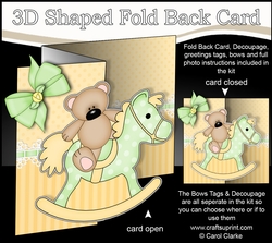 3D Shaped No-Hole Fold Back Mini Kit - New Baby Rocking Horse