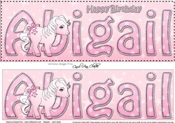 Large DL Happy Birthday ABIGAIL 3D decoupage