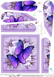 Butterflies & Flowers Fan Pyramage Topper