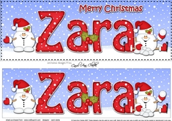 Large DL Merry Christmas ZARA 3D decoupage