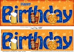 Large DL HAPPY BIRTHDAY 3D decoupage