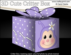 3D Cute Critter Treat Box Gift Set Mini Kit - Butterfly