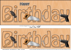 Large DL HAPPY BIRTHDAY 3D decoupage