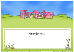 Large DL HAPPY BIRTHDAY insert
