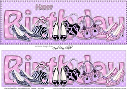 Large DL HAPPY BIRTHDAY 3D decoupage
