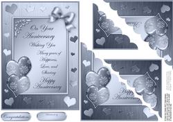 Elegant Romance Greeting Quick Card Corner Side Stacker