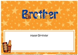 Large DL Happy Birthday BROTHER insert