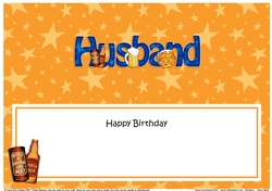 Large DL Happy Birthday HUSBAND insert