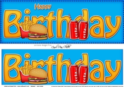 Large DL HAPPY BIRTHDAY 3D decoupage