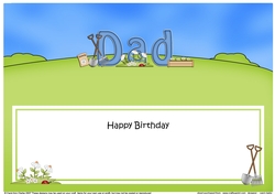 Large DL Happy Birthday DAD insert