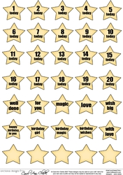 3D Greetings Sentiment Star Decoupage Sheet