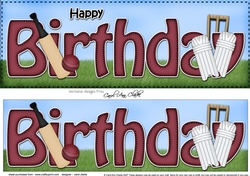 Large DL HAPPY BIRTHDAY 3D decoupage