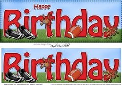 Large DL HAPPY BIRTHDAY 3D decoupage