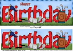 Large DL HAPPY BIRTHDAY 3D decoupage