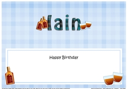Large DL Happy Birthday IAIN insert
