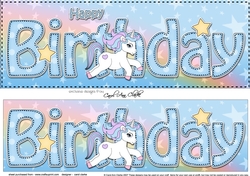 Large DL HAPPY BIRTHDAY 3D decoupage