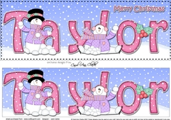 Large DL Merry Christmas TAYLOR 3D decoupage