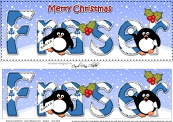 Large DL Merry Christmas FRASER 3D decoupage