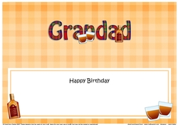 Large DL Happy Birthday GRANDAD insert