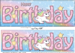 Large DL HAPPY BIRTHDAY 3D decoupage