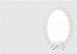 A5 Pearls and Lace Card Front or Insert