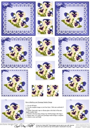 Pansy on Butterfly lace Pyramage Sheet