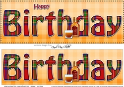 Large DL HAPPY BIRTHDAY 3D decoupage