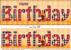 Large DL HAPPY BIRTHDAY 3D decoupage
