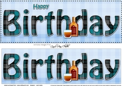 Large DL HAPPY BIRTHDAY 3D decoupage