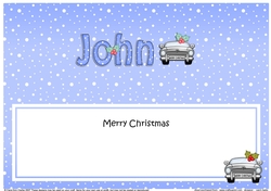 Large DL Merry Christmas JOHN insert