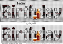 Large DL HAPPY BIRTHDAY 3D decoupage