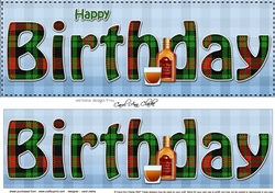 Large DL HAPPY BIRTHDAY 3D decoupage
