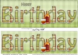 Large DL HAPPY BIRTHDAY 3D decoupage