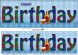 Large DL HAPPY BIRTHDAY 3D decoupage