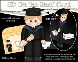 3D On the Shelf Card Kit - Little Graduate Devin