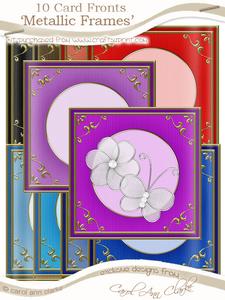 Square 'gold Metallic Frame' Card Fronts Kit